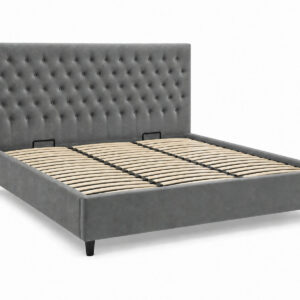 Mara Bed Lancome 63N Pewter 180x200 Angled Closed hires