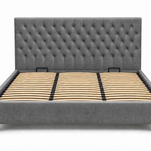 Mara Bed Lancome 63N Pewter 180x200 Front hires