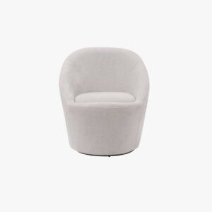 Barrel Swivel Armchair - Light Grey