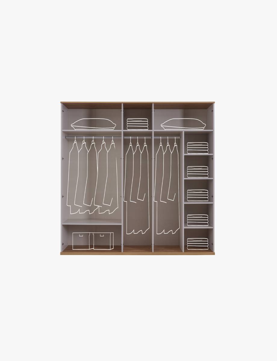 Batik 5 Door Wardrobe – Inside