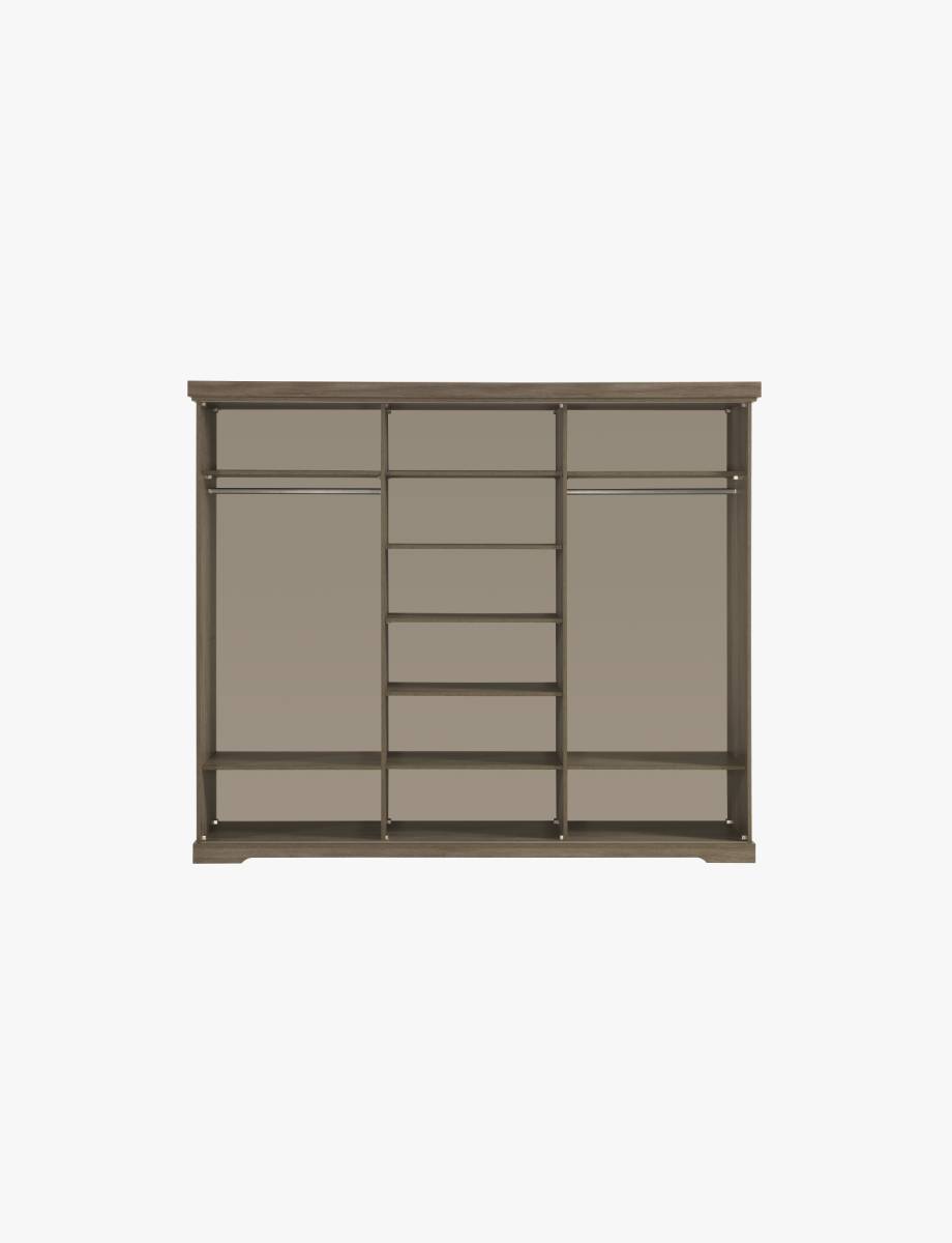 Ivette 3 Door Sliding Wardrobe – Inside