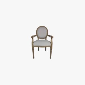 Louis Arm Chair - Light Grey