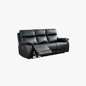 Siena 3 Seater Electric Recliner - Black