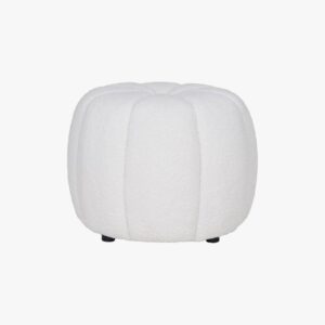 Paisley Pouf - White