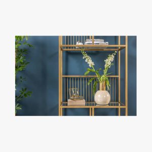 Los Angales Patina Gold 120 Cm Bookshelf