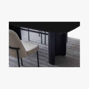 Zenith Black Glass Dining Table