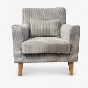 Lounge One Armchair LightGrey Front hires