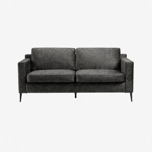 Milano 3 Seater Charcoal Front hires
