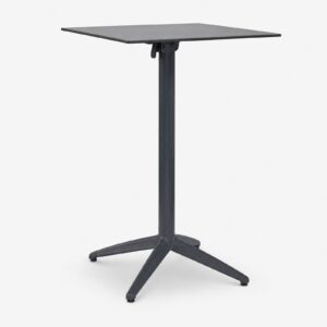 Cafe high folding table charcoal grey hires