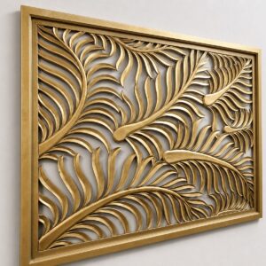 Komang leaf panel gold hires