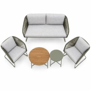 Novella settee green 2 overhead hires