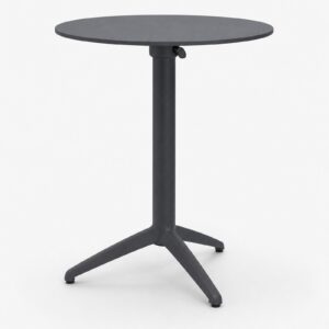 Round folding table charcoal grey hires