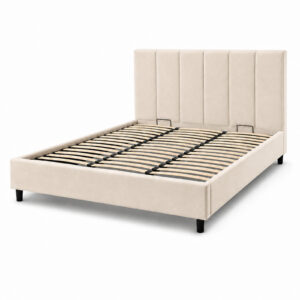 Elodie Bed Cream 160x200 Angled Closed hires