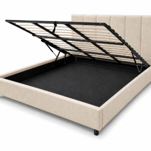 Elodie Bed Cream 160x200 Angled Open hires