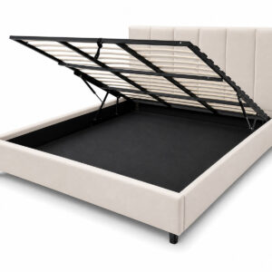 Elodie Bed Cream 160x200 Angled Open hires