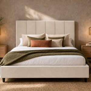 Elodie Bed Cream 160x200 Bedroom Lifestyle hires
