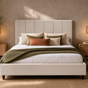Elodie Bed Cream 160x200 Bedroom Lifestyle hires