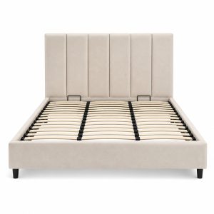 Elodie Bed Cream 160x200 Front hires