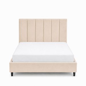 Elodie Bed Cream 174x220 Front Mattress matched hires