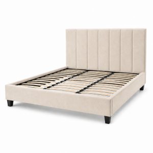 Elodie Bed Cream 180x200 Angled Closed hires