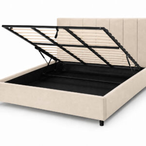 Elodie Bed Cream 180x200 Angled Open hires