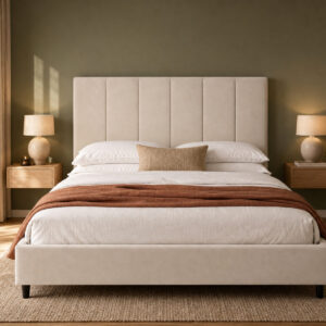 Elodie Bed Cream 180x200 Bedroom Lifestyle hires