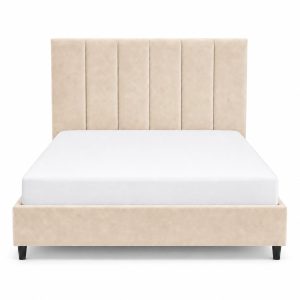 Elodie Bed Cream 180x200 Front Mattress matched hires