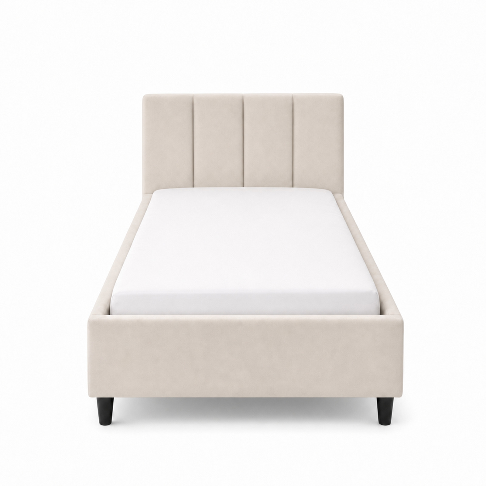 Elodie Bed Cream 90x200 Front Mattress hires