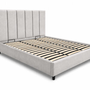 Elodie Bed Grey 160x200 Angled Closed hires