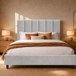 Elodie Bed Grey 160x200 Bedroom Lifestyle hires