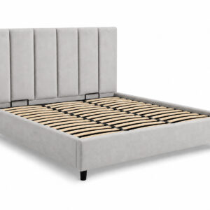 Elodie Bed Grey 180x200 Angled Closed hires