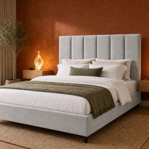 Elodie Bed Grey 180x200 Bedroom Lifestyle hires