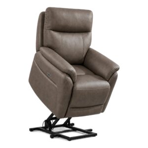 LITO Power Lift Armchair Dark Brown Elevated padded white bg