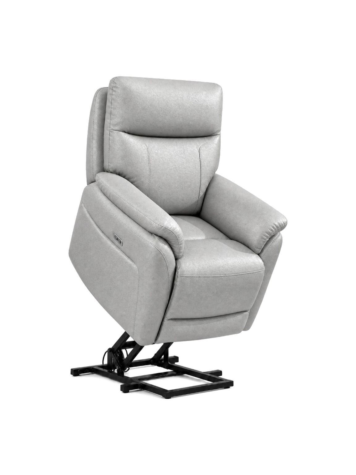 LITO-Power-Lift-Armchair-Light-Grey-Leather-Elevated-padded-white-bg LITO Power Lift Armchair Light Grey Leather Elevated padded white bg