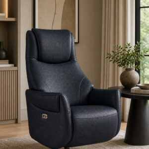 METRO Swivel Recliner Dark Navy Lifestyle Room bg