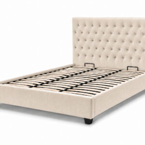 Mara Bed Cream 160x200 Angled Closed hires