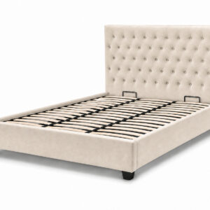 Mara Bed Cream 160x200 Angled Closed hires