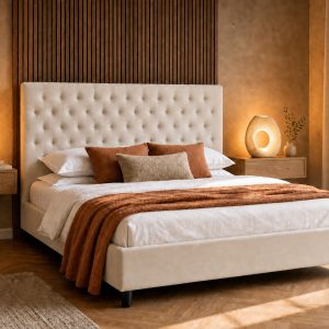 Mara Bed Cream 160x200 Bedroom Lifestyle hires