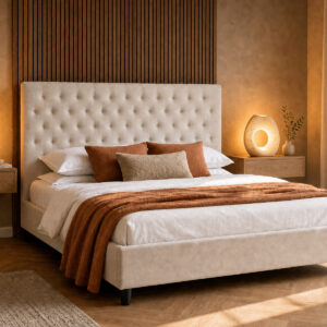 Mara Bed Cream 160x200 Bedroom Lifestyle hires