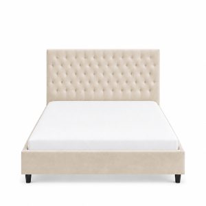Mara Bed Cream 174x220 Front Mattress hires