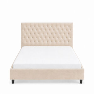 Mara Bed Cream 174x220 Front Mattress matched hires