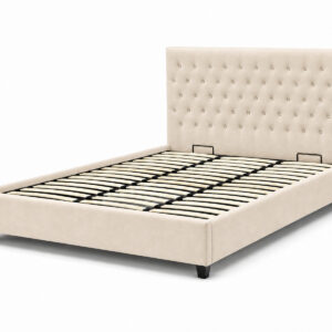 Mara Bed Cream 180x200 Angled Closed hires