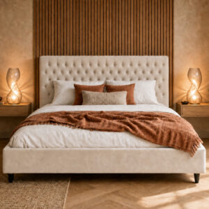 Mara Bed Cream 180x200 Bedroom Lifestyle hires