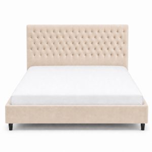 Mara Bed Cream 180x200 Front Mattress matched hires