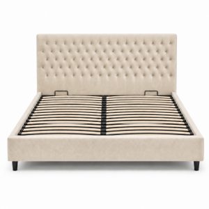 Mara Bed Cream 180x200 Front hires
