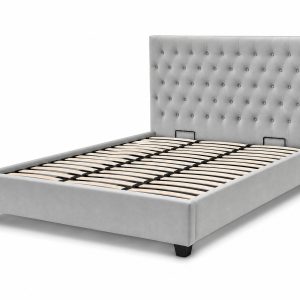 Mara Bed Grey 160x200 Angled Closed hires