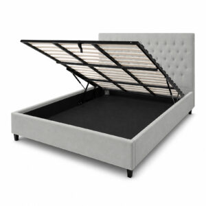 Mara Bed Grey 160x200 Angled Open hires