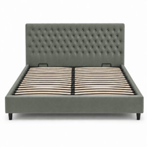 Mara Bed Grey 180x200 Front hires