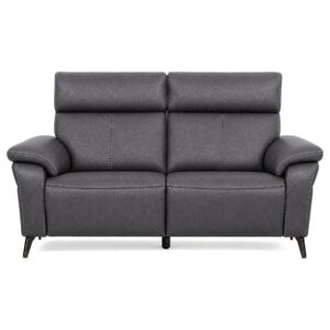 RAVENNA 2Seater Sofa Dark Grey Front padded white bg