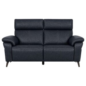 RAVENNA 2Seater Sofa Dark Navy Front padded white bg